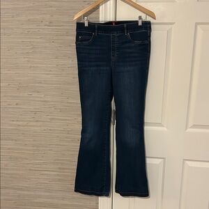 SPANX Dark Blue Flare Pull on Jeans